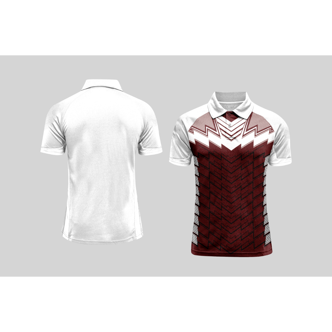CUSTOM POLO NECK HALF MAROON JERSEYS