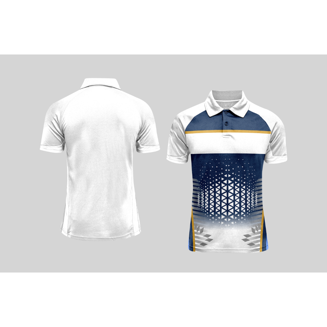 Next Print Cricket Polo Half White Customized Jersey NPCWH00A11