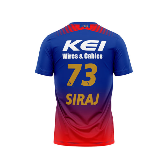 Mohammed Siraj RCB Round Nack Half Sleeve T Shirt RCBRNHST10