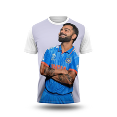 Virat Kohli Photo Printed T-Shirt.