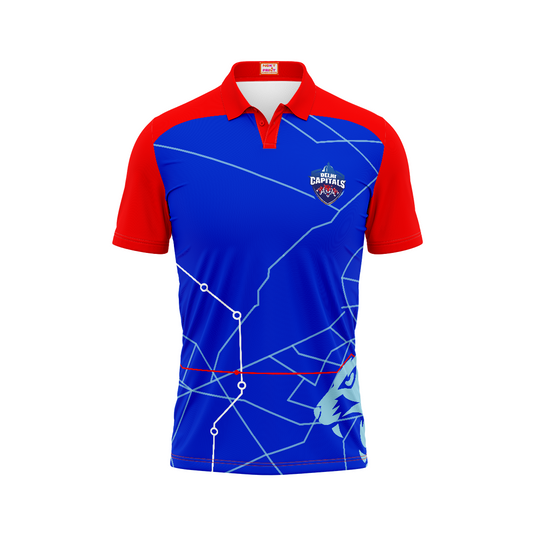 Next Print Ipl Delhi Capitals Printed Polo Collar Jersey
