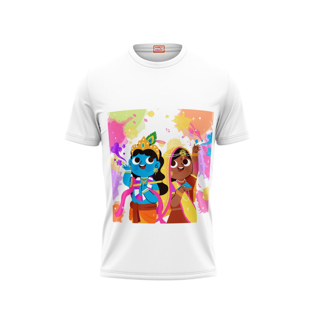 Next Print Krishna janmashtami  Printed Tshirt White Design 3
