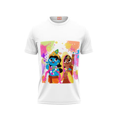 Next Print Krishna janmashtami  Printed Tshirt White Design 3