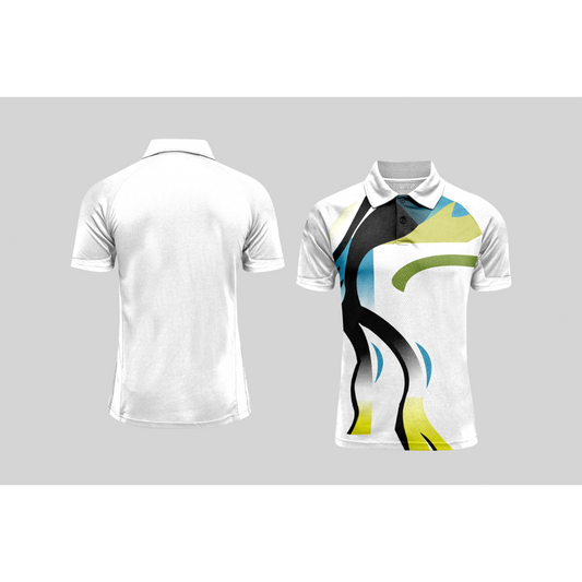 Next Print Cricket Polo Half White Customized Jersey NPCWH00A124