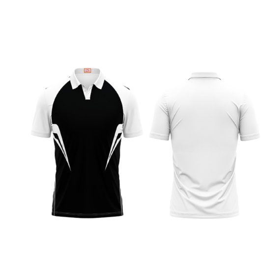 Next Print Customized Polo Neck White Jersey NPTS29