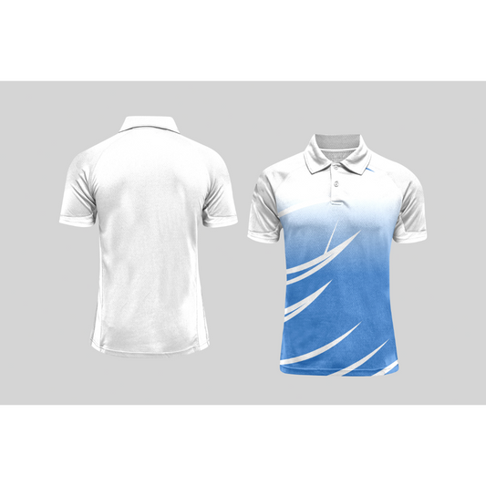 Next Print Cricket Polo Half White Customized Jersey NPCWH00A125