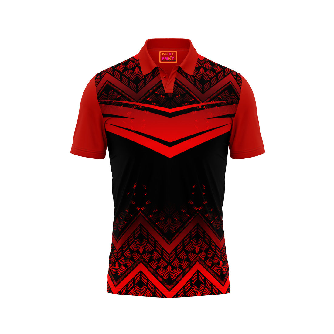 Red Polo Neck Half Sleeve T Shirt NextprintrC150