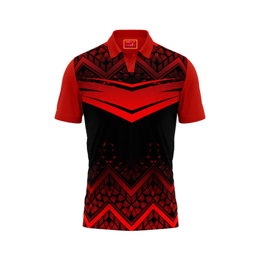 Red Polo Neck Half Sleeve T Shirt NextprintrC150