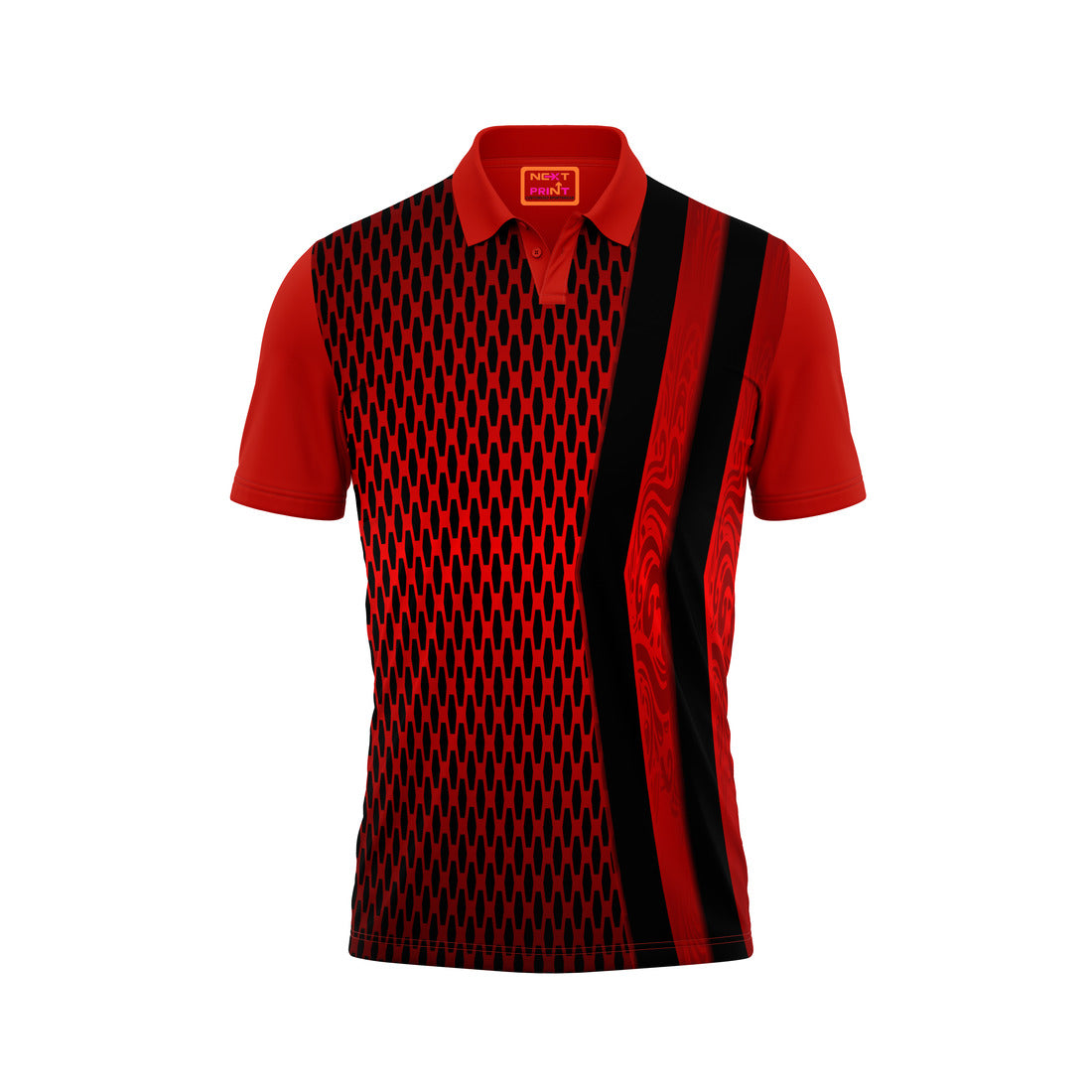 Red Polo Neck Half Sleeve T Shirt NextprintrC165