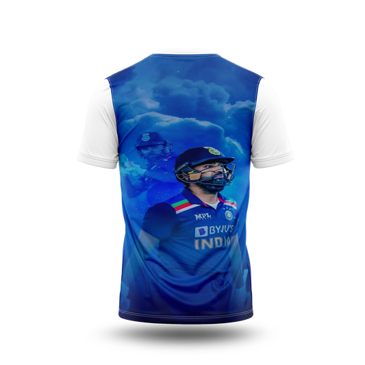 Rohit Sharma Photo Printed T-Shirt.