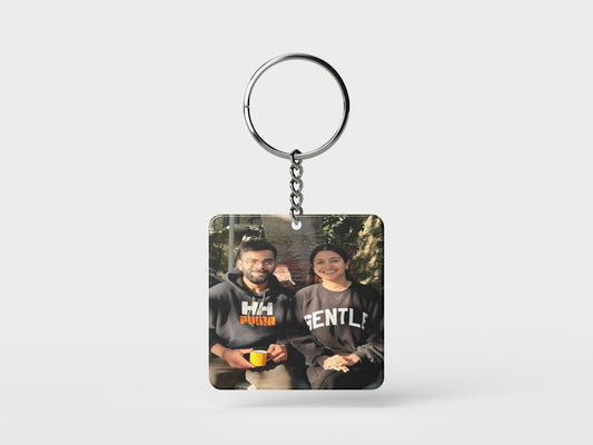 Next Print King with Anushka Square Keychain