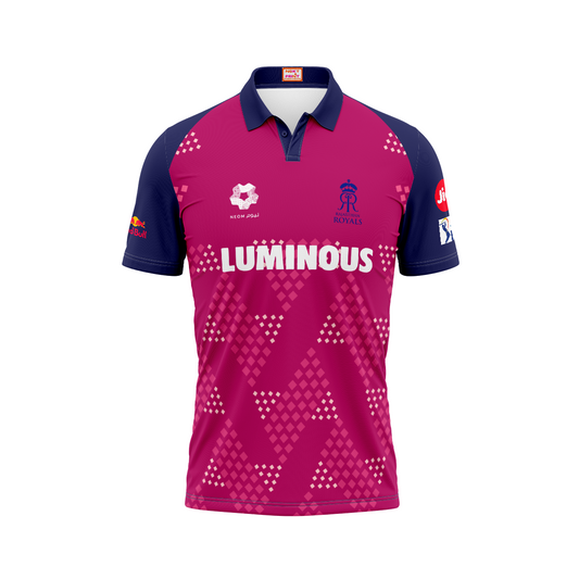 Next Print Ipl Rajasthan Royals Printed Polo Collar Jersey