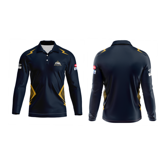 Next Print   Ipl Gujrat Polo collar full sleeves jersey
