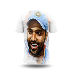 Rohit Sharma Photo Printed T-Shirt.