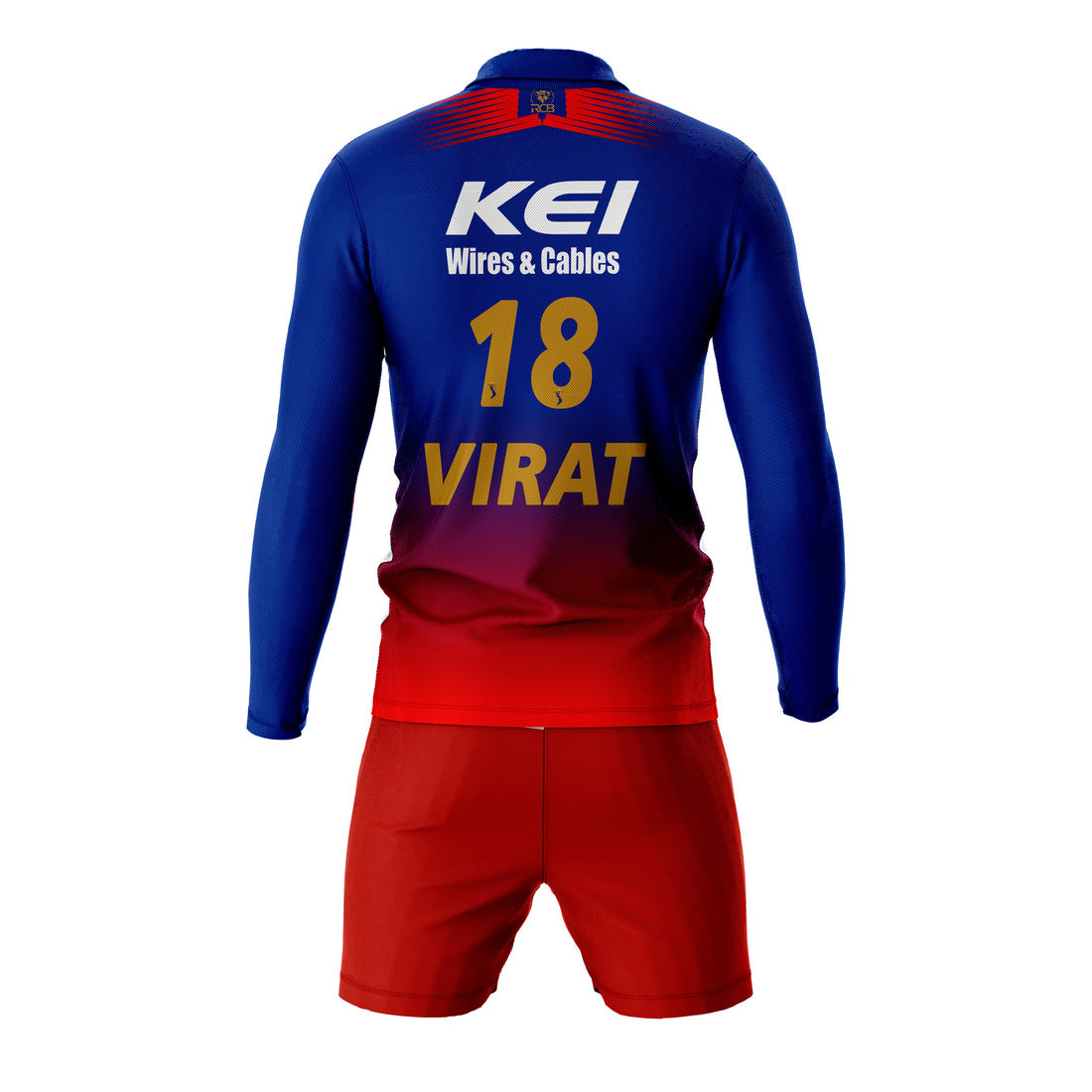 Virat Kohli RCB Full Sleeve Polo T Shirt With Shorts RCBFSPTS12