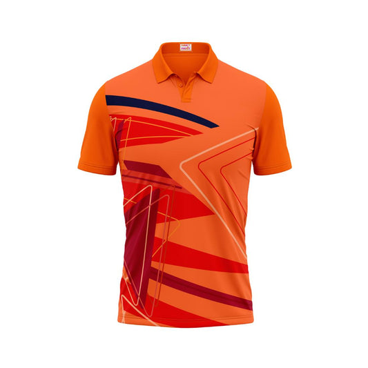 Next Print Polo Neck Printed Jersey Orange Design 13