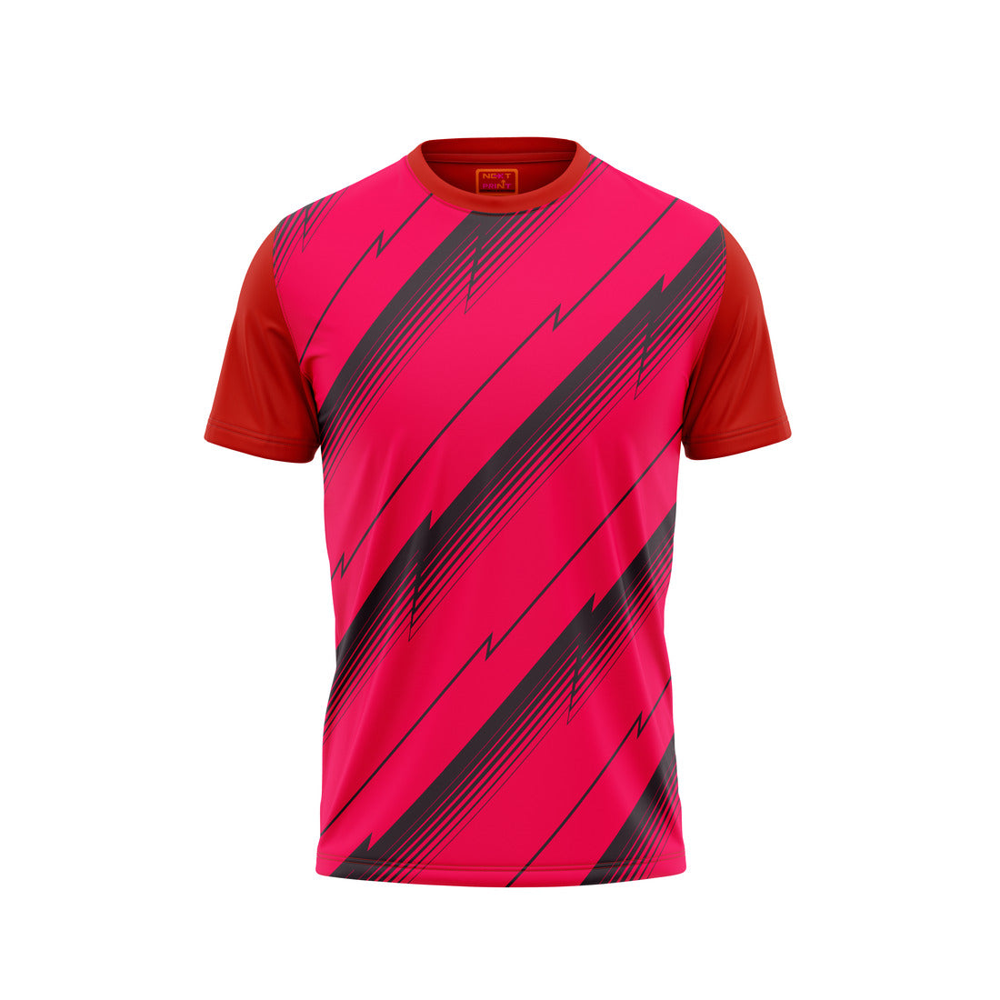 Red Round Neck Half Sleeve Tshirt Nextprintr23