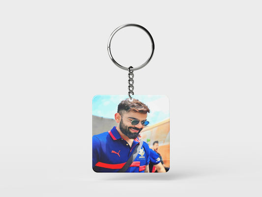 Next Print King Kohli Square Keychain