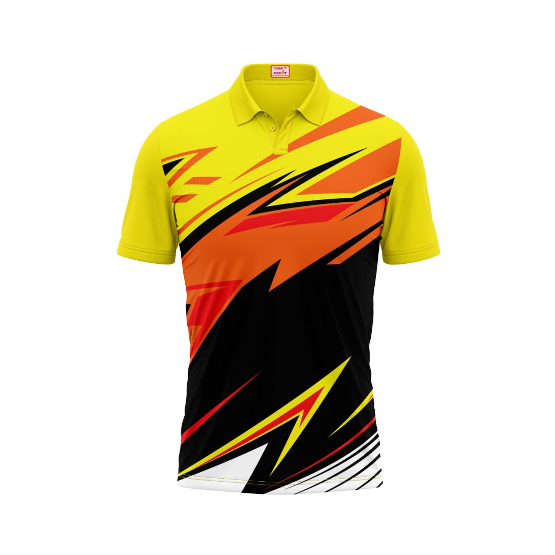 Next Print Customised Polo Neck Yellow Jersey NPTS05