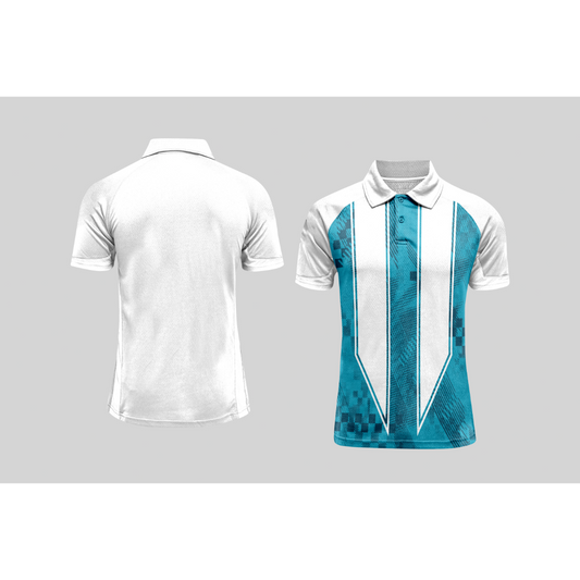 Next Print Cricket Polo Half White Customized Jersey NPCWH00A141