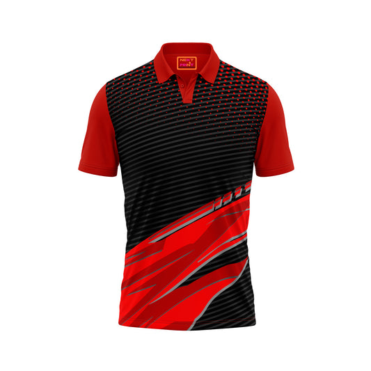 Red Polo Neck Half Sleeve T Shirt NextprintrE115