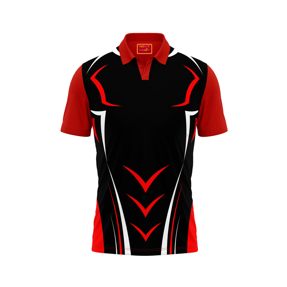 Red Polo Neck Half Sleeve T Shirt NextprintrE117