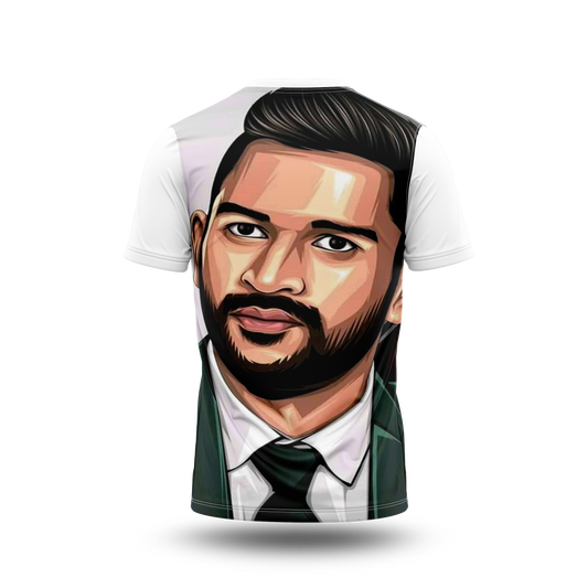 MS Dhoni Photo Printed T-Shirt.