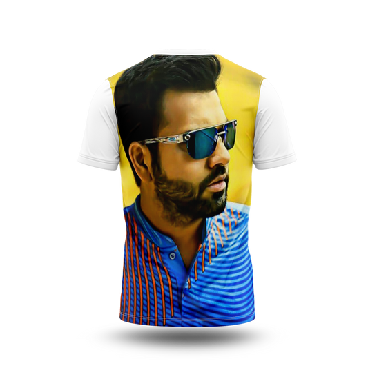 Rohit Sharma Photo Printed T-Shirt.