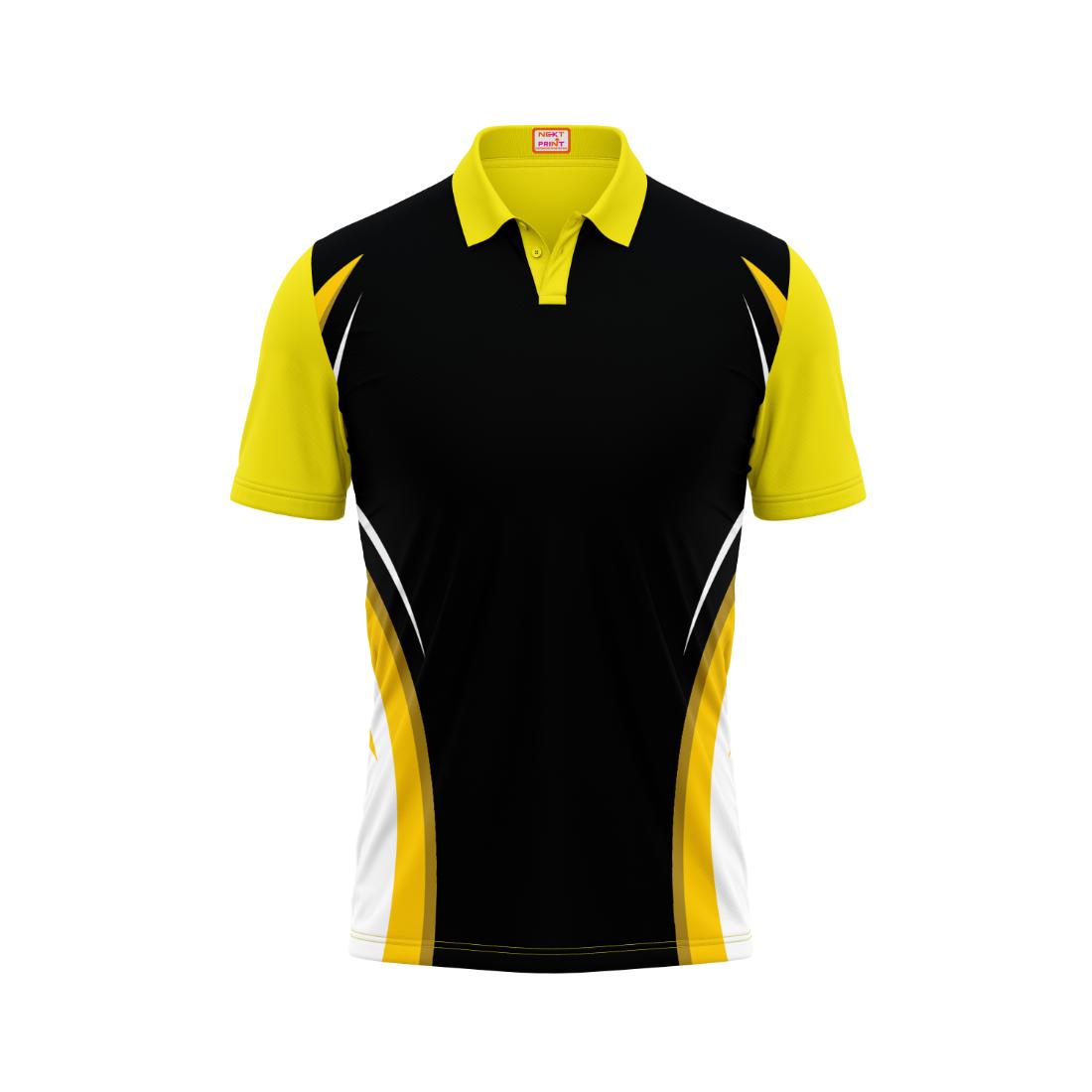 Next Print Customised Polo Neck Yellow Jersey NPTS06