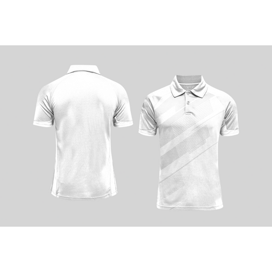Next Print Cricket Polo Half White Customized Jersey NPCWH00A152