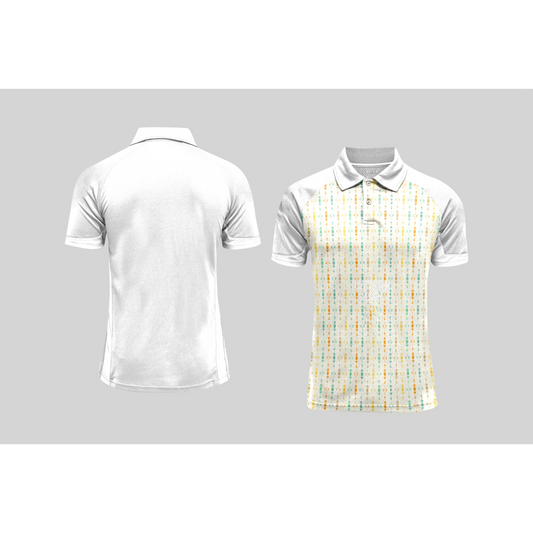 Next Print Cricket Polo Half White Customized Jersey NPCWH00A156