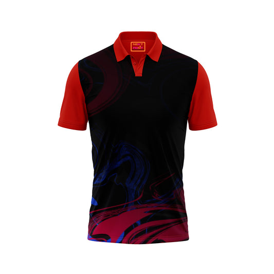 Red Polo Neck Half Sleeve T Shirt NextprintrE190