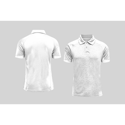 Next Print Cricket Polo Half White Customized Jersey NPCWH00A15