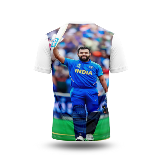 Rohit Sharma Photo Printed T-Shirt.