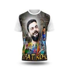 Virat Kohli Photo Printed T-Shirt.