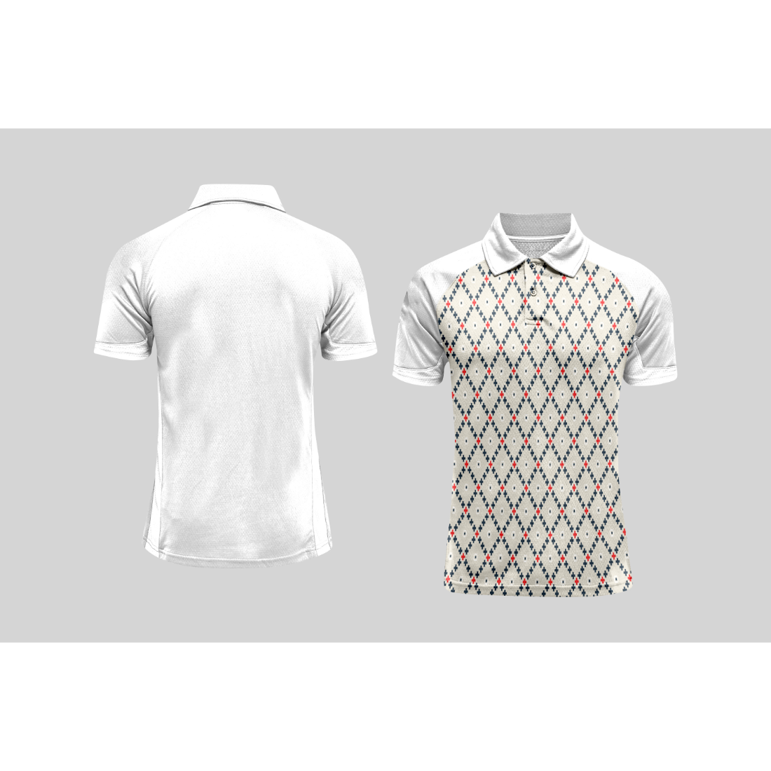 Next Print Cricket Polo Half White Customized Jersey NPCWH00A178