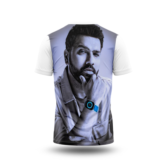 Rohit Sharma Photo Printed T-Shirt.