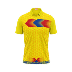 Next Print Customised Polo Neck Yellow Jersey NPTS09