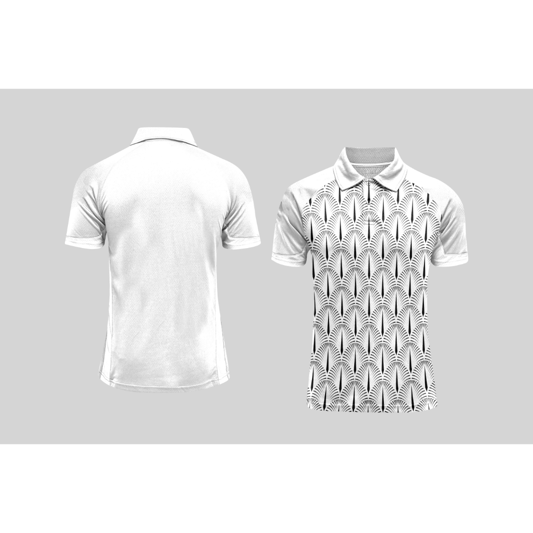 Next Print Cricket Polo Half White Customized Jersey NPCWH00A186