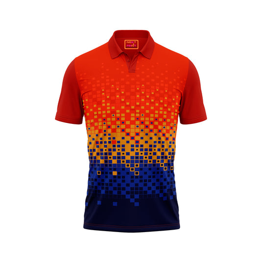 Next Print Red Polo Neck Half Sleeve T Shirt G1268