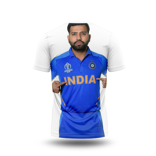 Rohit Sharma Photo Printed T-Shirt.