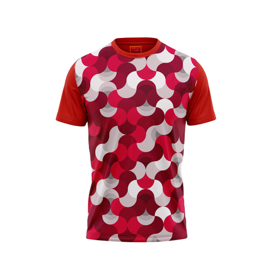 Red Round Neck Half Sleeve Tshirt NextprintrM131