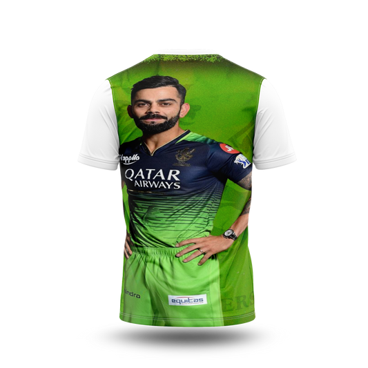 Virat Kohli Photo Printed T-Shirt.
