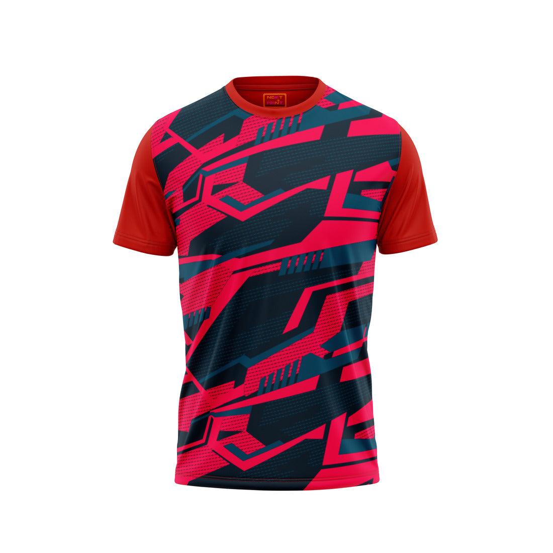 Red Round Neck Half Sleeve Tshirt Nextprintr258
