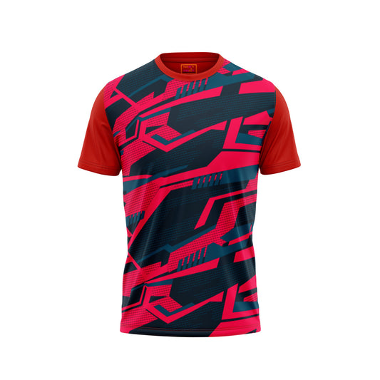 Red Round Neck Half Sleeve Tshirt Nextprintr258
