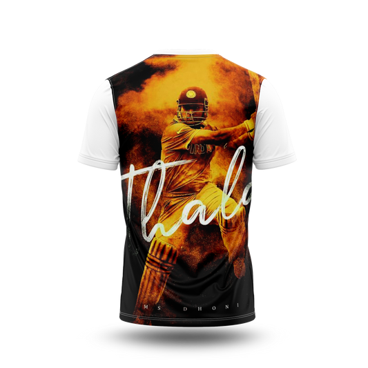 MS Dhoni Photo Printed T-Shirt.