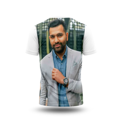 Rohit Sharma Photo Printed T-Shirt.