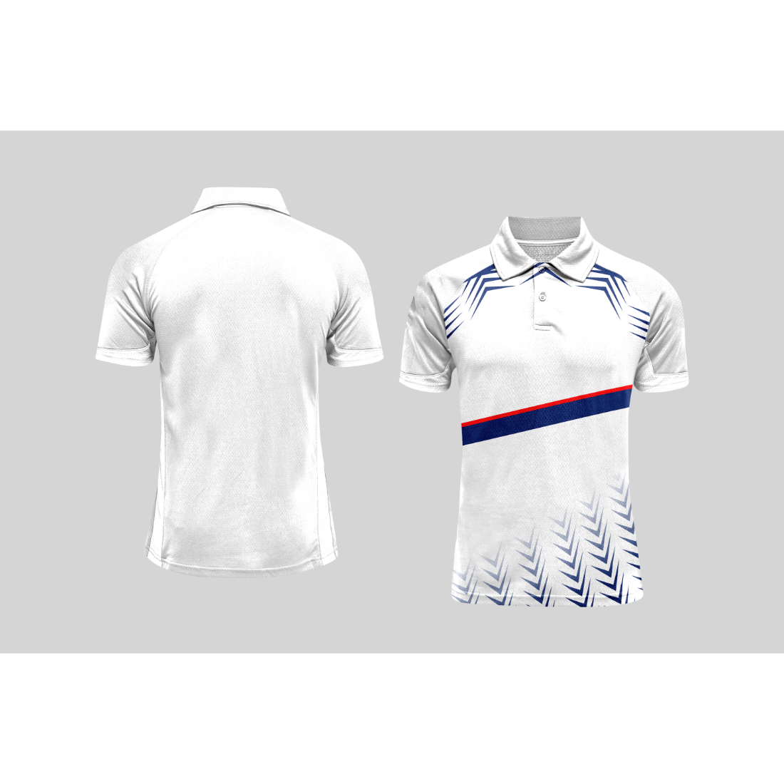 Next Print Cricket Polo Half White Customized Jersey NPCWH00A1
