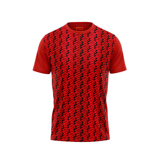 Red Round Neck Half Sleeve Tshirt Nextprintr112