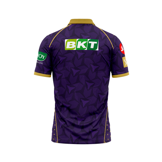 Next Print Customised Ipl Kolkata Knight Riders Printed Polo Collar Jersey.